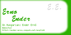 erno ender business card